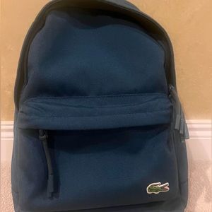 Lacoste Unisex Premium Polyester Adjustable Backpack (100% AUTHENTIC)